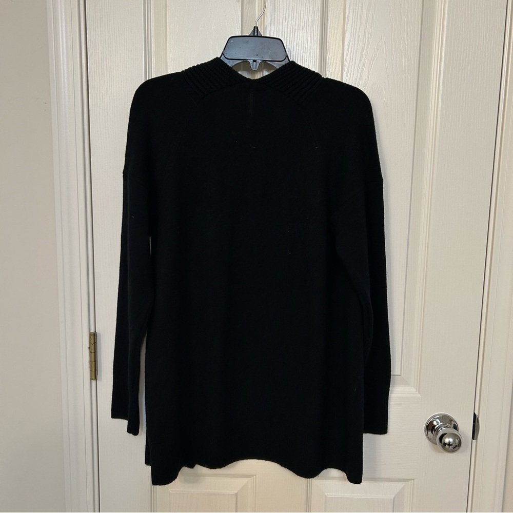 Vince Wool & Cashmere Open Front Cardigan in Black - Picture 9 of 12
